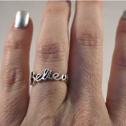 Believe Script Ring