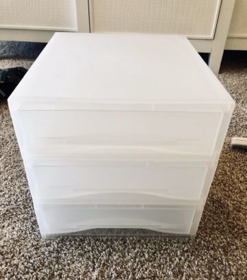 NEW Container Store Stackable Organizers w/Drawers (set of 3)