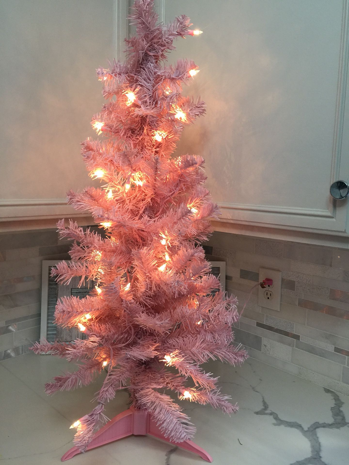 3’ Pink Christmas Tree Pre Lit