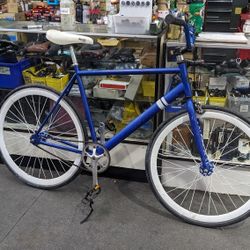 Blue Fixed Gear Bike