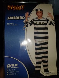 Kids Jailbird Costume NEW