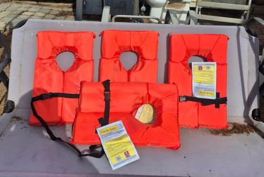 Orange Type II Life Jackets – Set of 4
