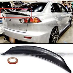 08-15 Lancer EVO X 10 Carbon Fiber RS Style Rear Duck Trunk Wing Lip Spoiler