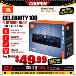 JBL Car Stereo Single Din Bluetooth USB Auxiliary FM Radio Celebrity 100 🚨 Payment Options Available 🚨