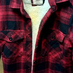 Dravus•Red&Black Buffalo Plaid•Sherpa Lined Button Up•Size Small 