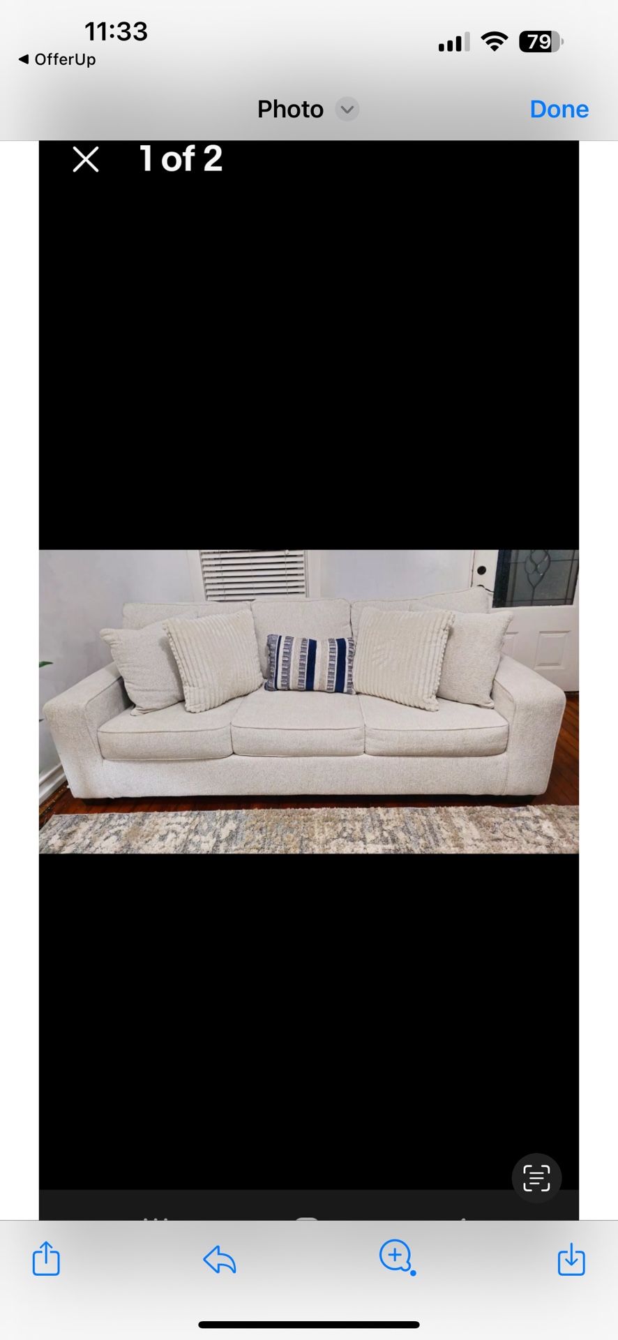 Like New Ashley’s Queen Sleeper Sofa Bed And Love Seat Set