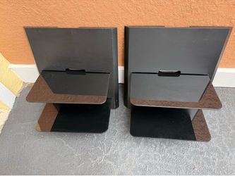 2 OmniMount OBWF2 Double Glass Low Profile Wall Shelf