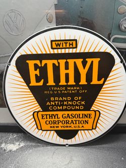 Sign Ethyl 8 inch pump plate