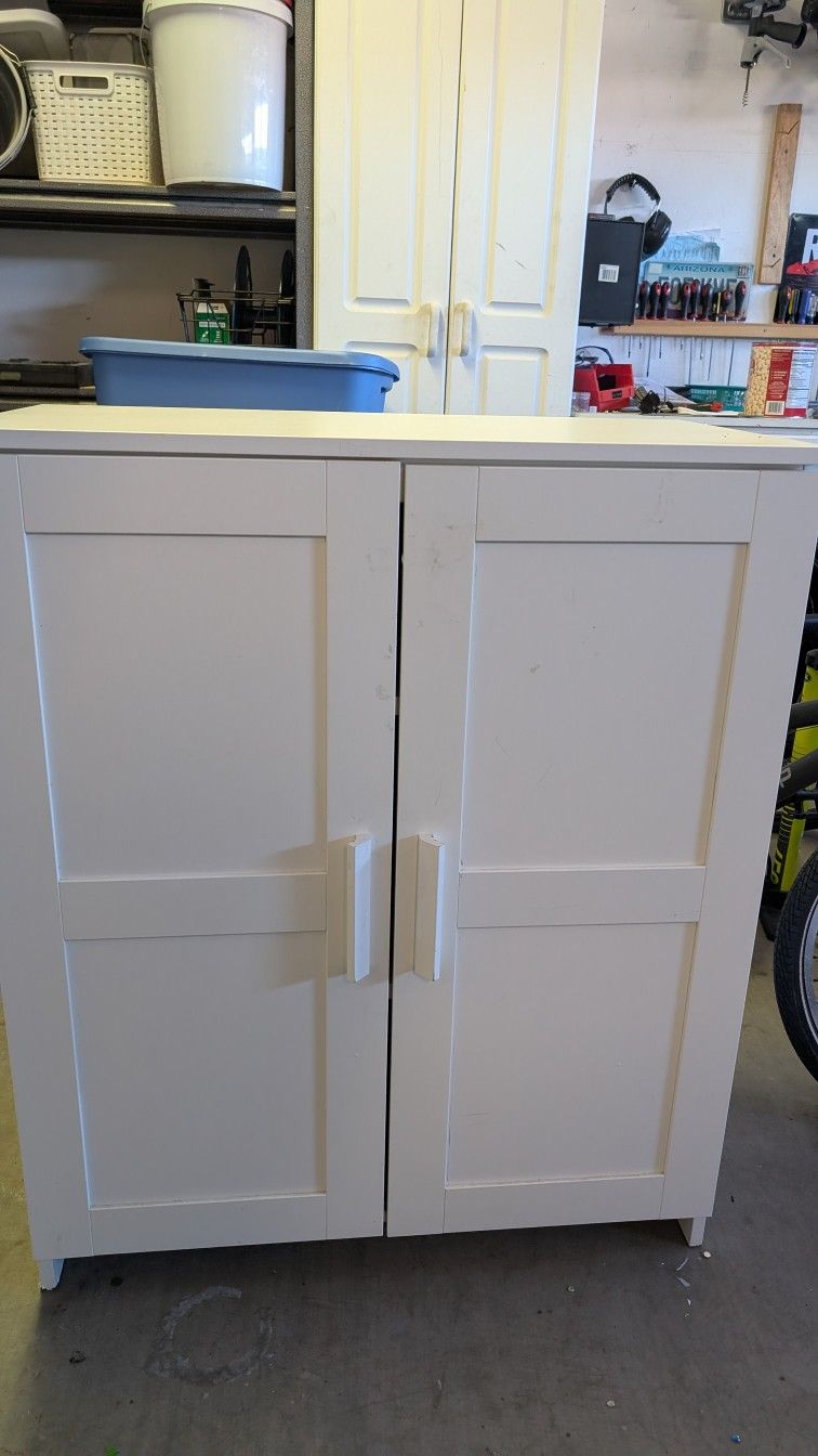 White IKEA Shelving Cabinet Brimnes