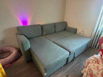 Ikea Blue/Green Grey Pull-Out Couch