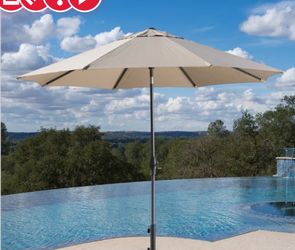 Sunvilla 10' Round Solar LED Market Umbrella