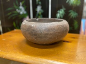 HEAVY 24 lb - Vintage 11.5" Brown Stoneware Crock Bowl - Farmhouse Mixing Bowl