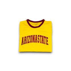 Vintage Arizona State ASU Ncaa campus drive t-shirt yellow mens small 