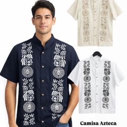 Guayaberas Calendario Azteca  - Diferentes Diseños