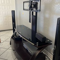 Whalen,glass , Real Wood Storage TV stand And Mount.