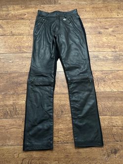 Vintage Harley Davidson Womens An American Legend Hybrid Leather Riding Pants 30 2W