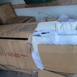 White Leather Sectional