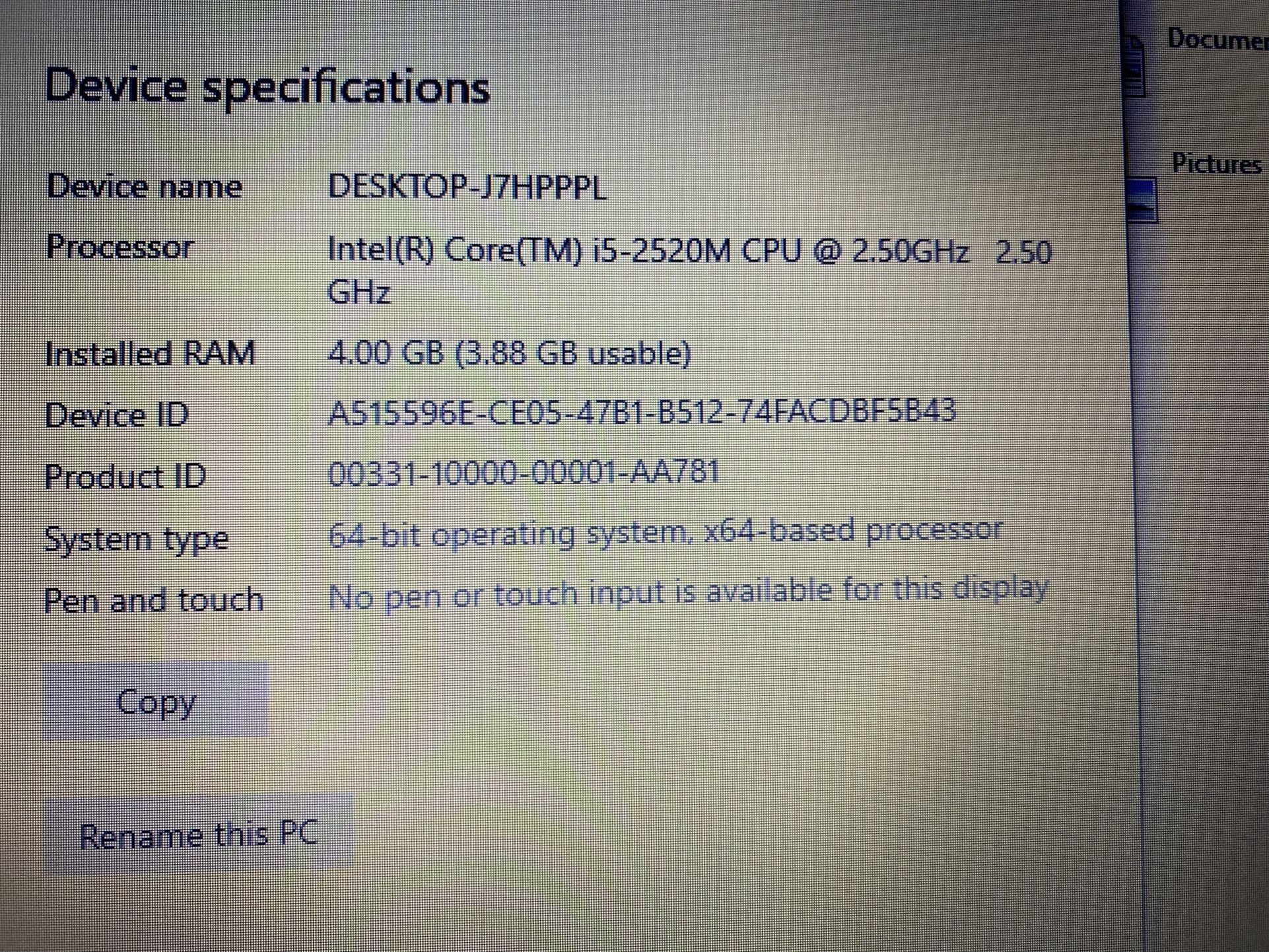 Toshiba Tecra 15” Laptop i5 4GB Ram 320GB HDD Office