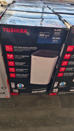 Toshiba Smart Portable AC 6000/ 8000/ 10,000/ 12000 BTU (Starting at $185)