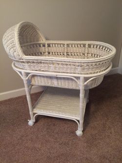 Pottery Barn Wicker Bassinet for Sale in Apex NC OfferUp