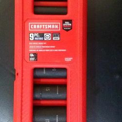 Craftsman 9pc. Metric Deep Impact socket Set