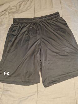 Under Armour Shorts Mens Large Black Vented Basketball Gym Adult $25