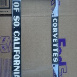 CORVETTE OF SO. CALIFORNIA ORIGINAL LICENSE PLATE FRAME 