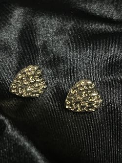 Gold Nugget Style Earrings 