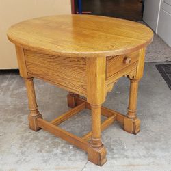 Vintage Wood Side Table 