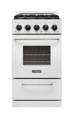 Unique White propane  Gas Range Oven