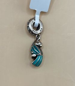 Tropical Parrot Bird Cz Dangle