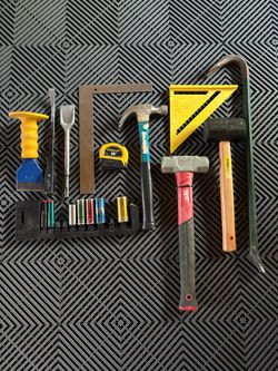 Tools - Hammer - Tape Measure - Crow Bar - Sockets