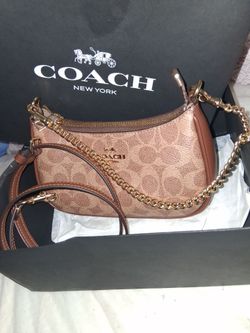 Teri mini crossbody bag in signature canvas Brand new