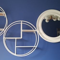 2 Shelves And A Mirror ($15 each separately or $40 for all 3 items together )