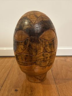 Wooden Vintage Tribal Head Carving Sculpture