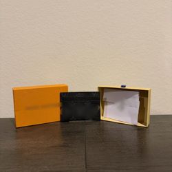 Luxury Black Leather Double CardHolder 🖤