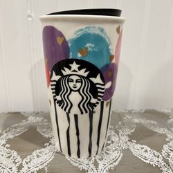 Starbucks Valentine's Day Balloons Ceramic Tumbler 
