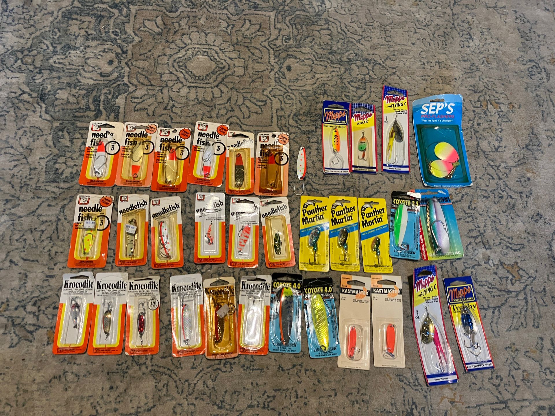 Trout Fishing Lures Needlefish, Krocodile, Panther Martin, Kastmaster