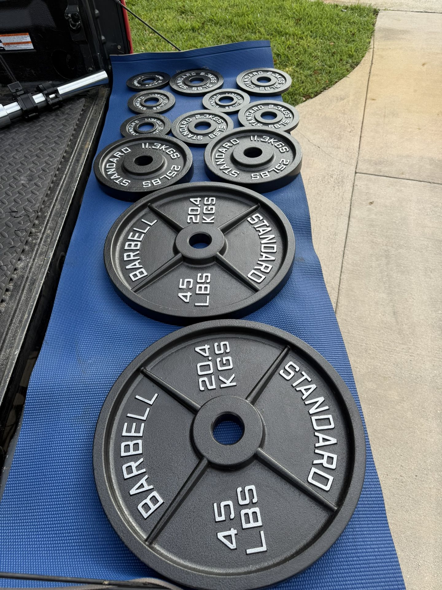 Matching Set Of Olympic Weights- Excellent Condition