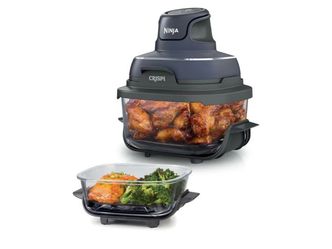 Ninja Crispi 4-in-1 Glass Air Fryer | With Non-Toxic 4QT & 6-Cup Glass Containers & Lids | Microwave
