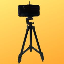 New, 46-Inch Tripod with Cell Phone Holder