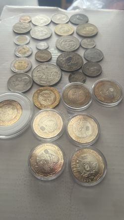 Mexican coins. And the 4 World Cup coins included