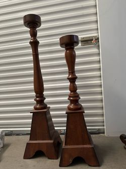 Wood Floor Candlesticks