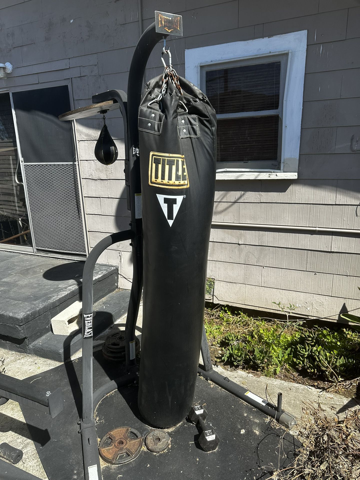 Title Boxing Bag And Everlast Stand Speed Bag