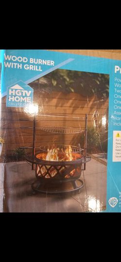 HGTV Home Collection Wood Burner with Grill