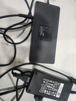 Dell WD19 USB-C Docking Station, model K20A001, with genuine Dell 180W power adapter and AC power cord.