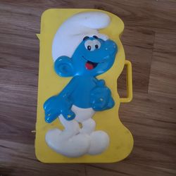 Vintage Smurf Carrying Case Plus 58 Smurf Figurines