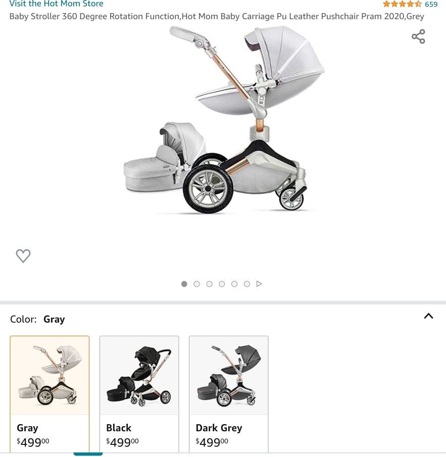 Baby Stroller 360 Degree Rotation Function matching Bassinet