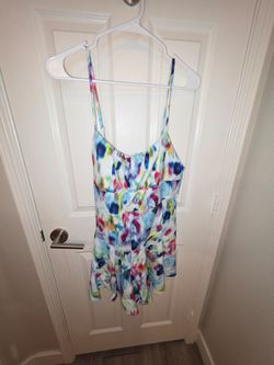 Women's Blue & Multicolor Romper Size XL