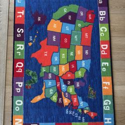 Eric Carle USA Map Area Kids Rug ( 54 Inches X 36 Inches)